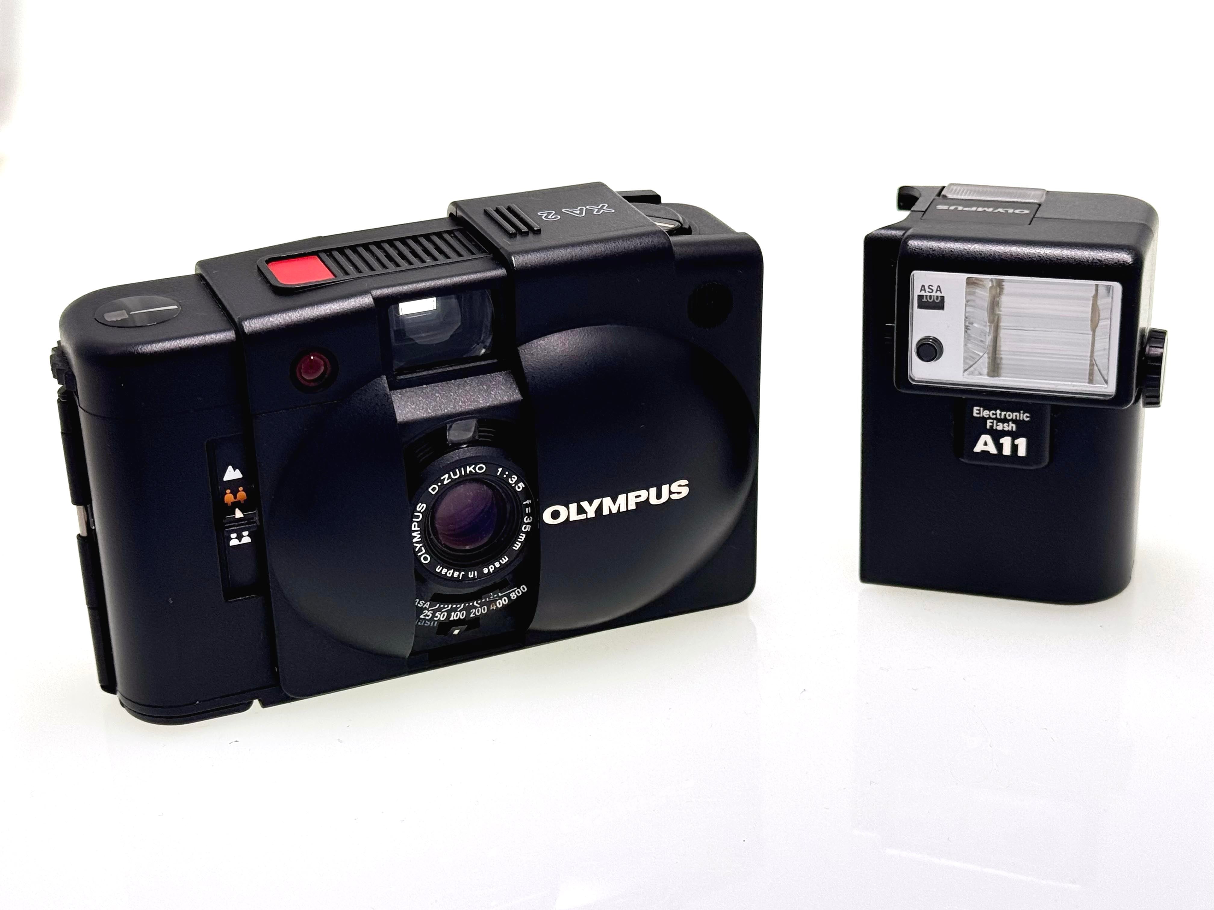 Vintage Olympus XA2 Kit with A11 Flash (Exc)
