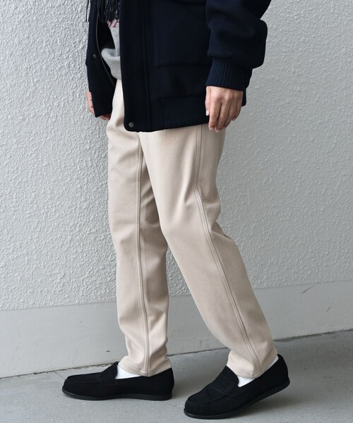 SHIPS any チノパン any: 裏起毛 ウォーム ストレッチ テーパード チノ