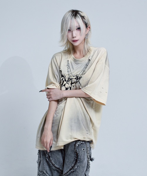 REFLEM（レフレム） tシャツ 「REFLEM/レフレム」チェーン付き顔料加工