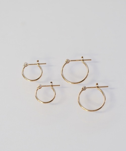 sowi ピアス K10 フープピアス ゴールド 直径10×10mm レディース