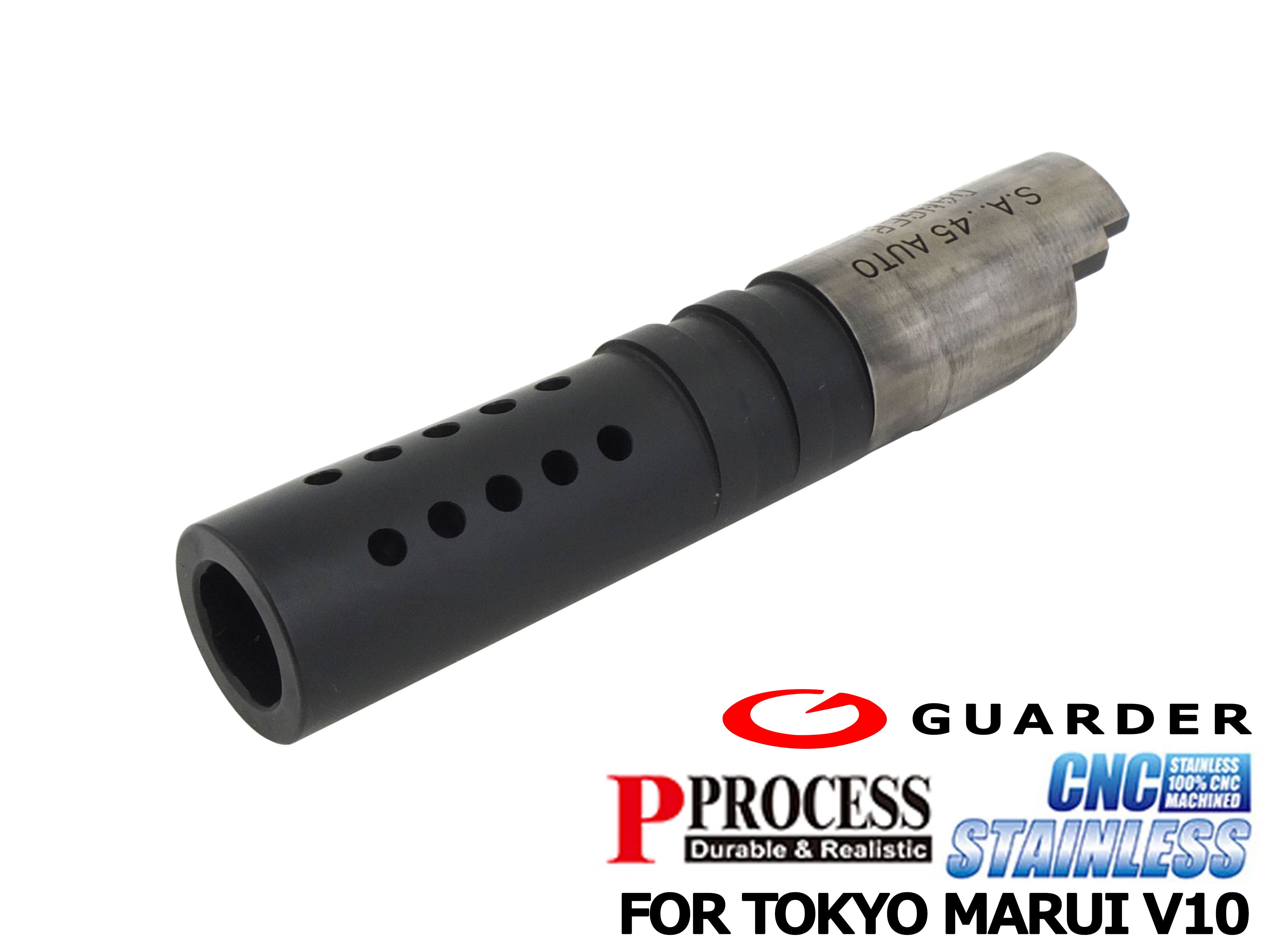 GUARDER 東京マルイ V10 用 ステンレス CNC 製 アウターバレル. – GD6-JP