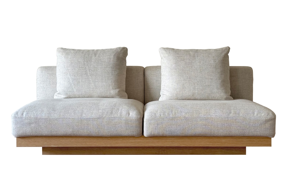 LANA SOFA 1人掛け アイボリー オーク/ウォルナット