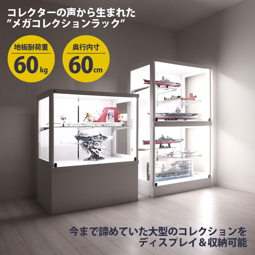 JAJAN コレクションラック 大容量 アクリル扉 奥行内寸60cm