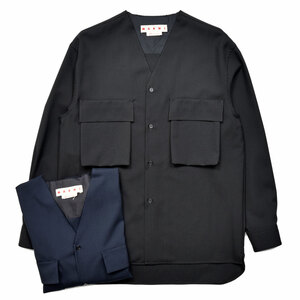 MARNI（マルニ）ウールトロピカルノーカラーシャツ CUMU0369A1 TW839