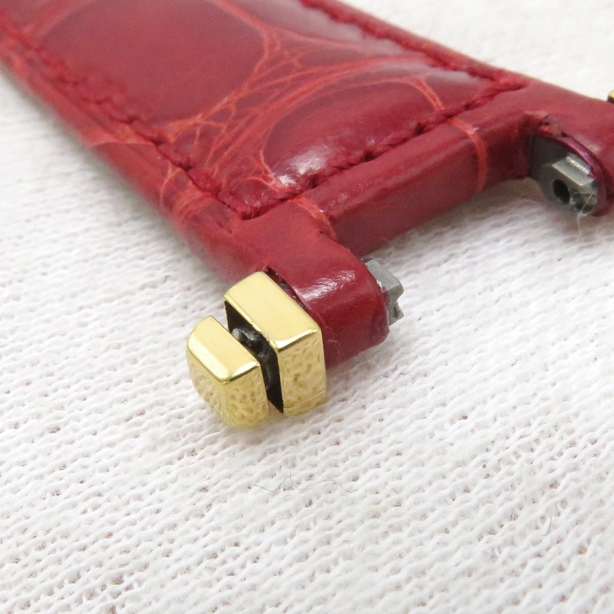カルティエ Cartier レッド クロコダイル GP 腕時計パーツ 純正 替え