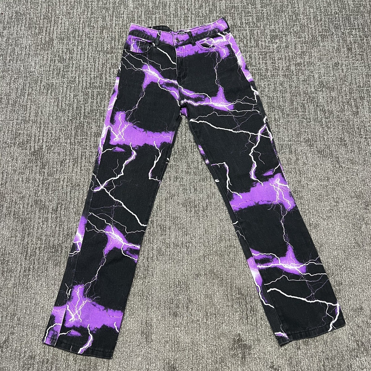 Jaded London Womens Lightning Jeans Size 26 Boyfriend Fit Black