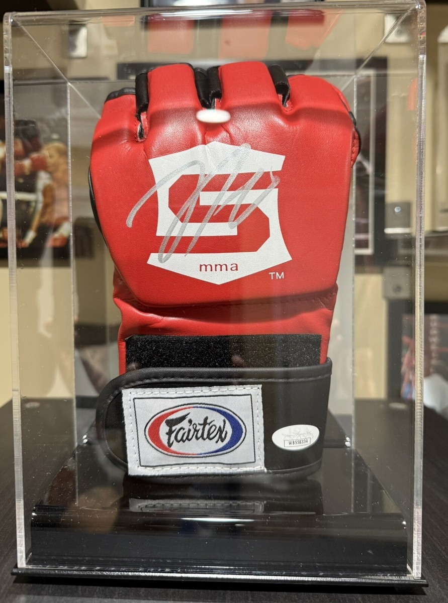 NICK DIAZ SIGNED (FAIRTEX) STRIKE FORCE MMA GLOVE IN DISPLAY CASE