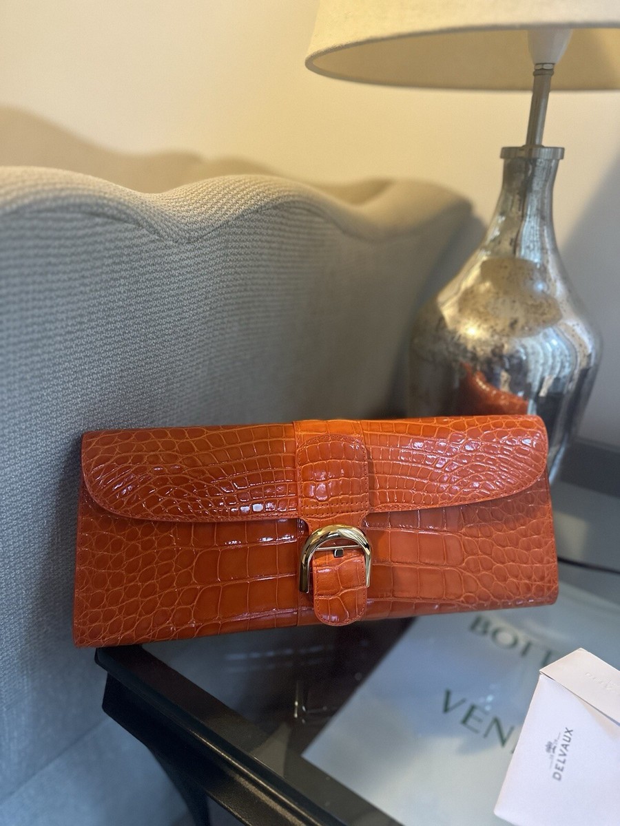 $18150 DELVAUX BRILLIANT POCHETTE ALLIGATOR PAPRIKA BAG Clutch | eBay