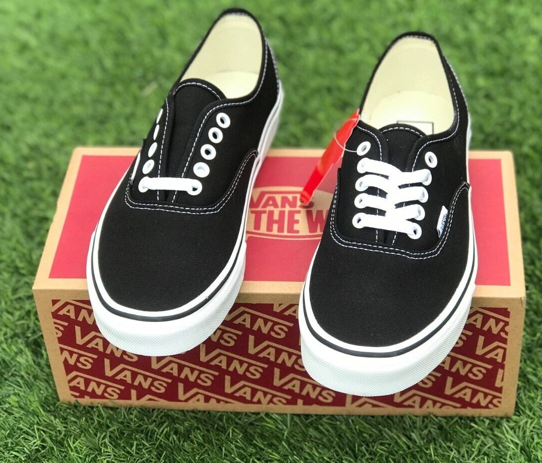 VANS AUTHENTIC checker 黒白 US正規品 赤箱 26.5 Authentic Shoe in