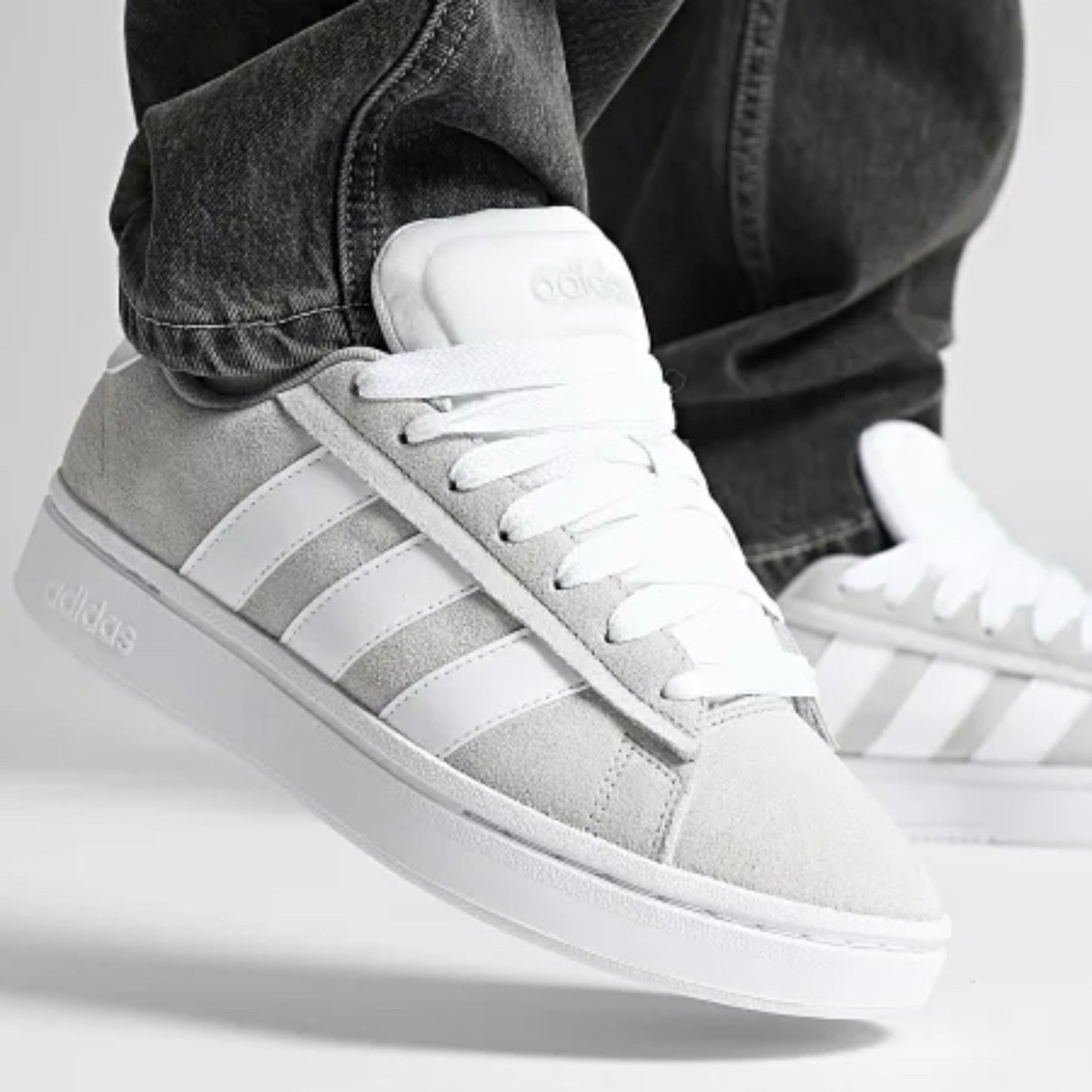 Adidas Grand Court Alpha Men's Athletic Shoe Gray Sneaker Footwear