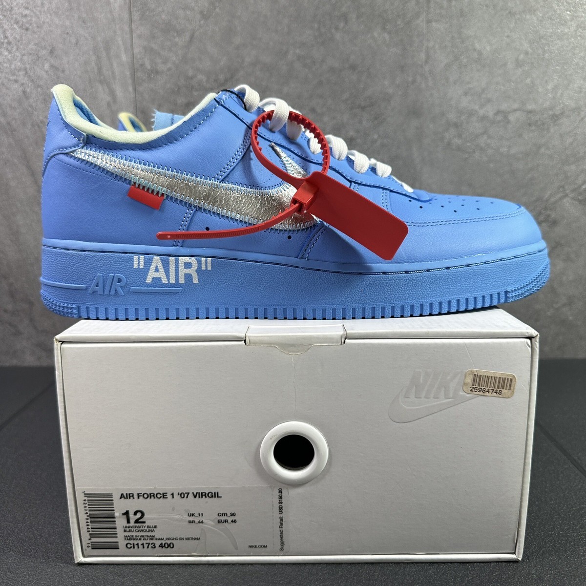 Nike Air Force 1 Low '07 x Off-White MCA Size 12 Mens Sneakers