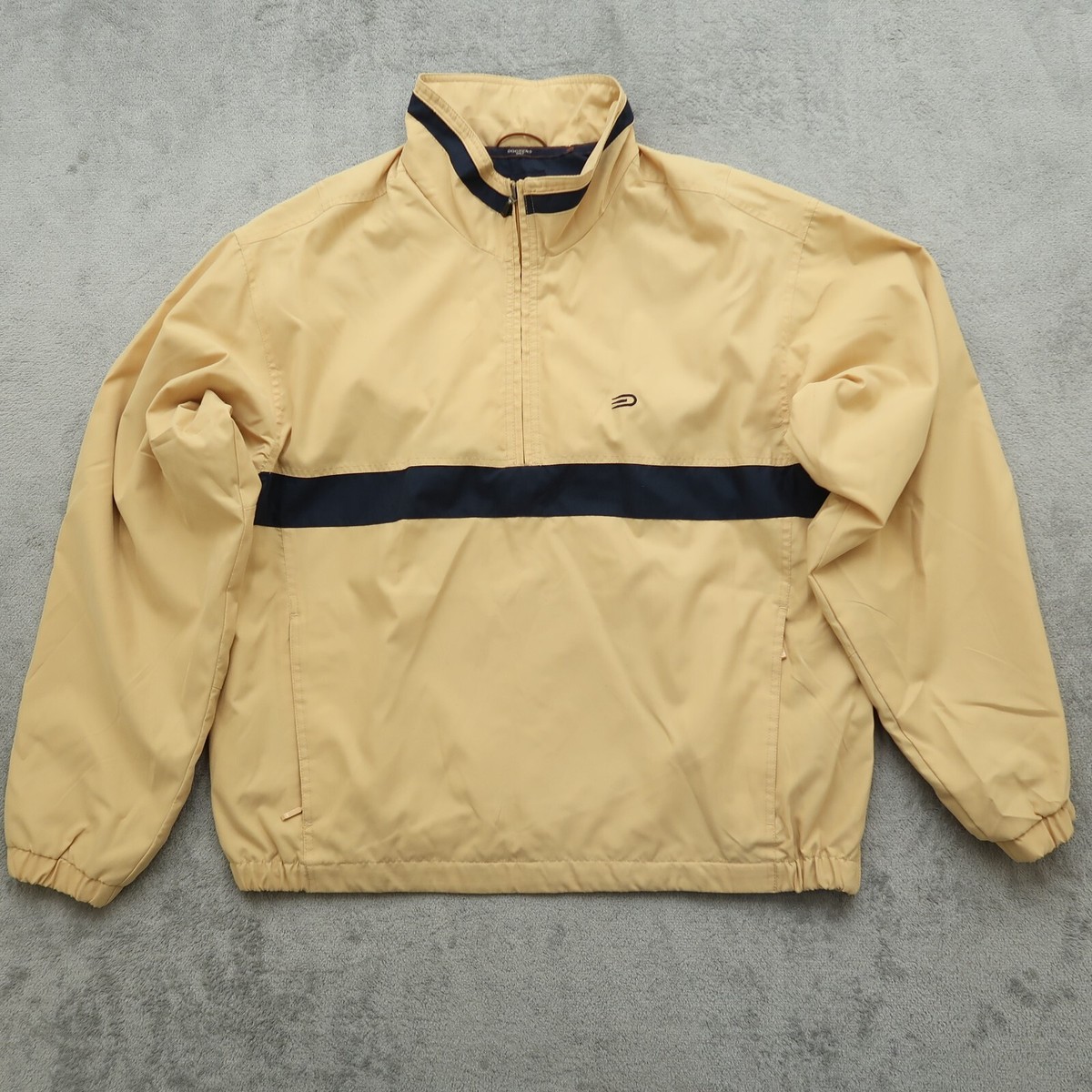 Dockers Golf Stain Defender Windbreaker Jacket Mens XL Yellow 1/4
