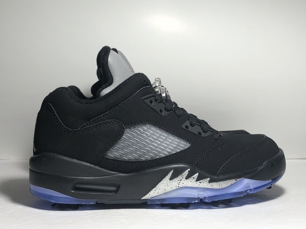 Nike Air Jordan 5 Low Golf Men's 6 / Women's 7.5 Black Metallic