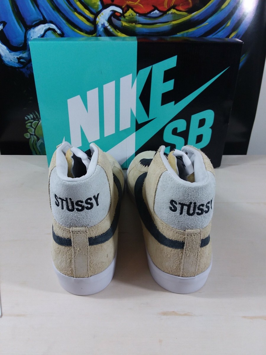 Nike Sb Zoom blazer Mid Qs X Stussy ships FAST! | eBay