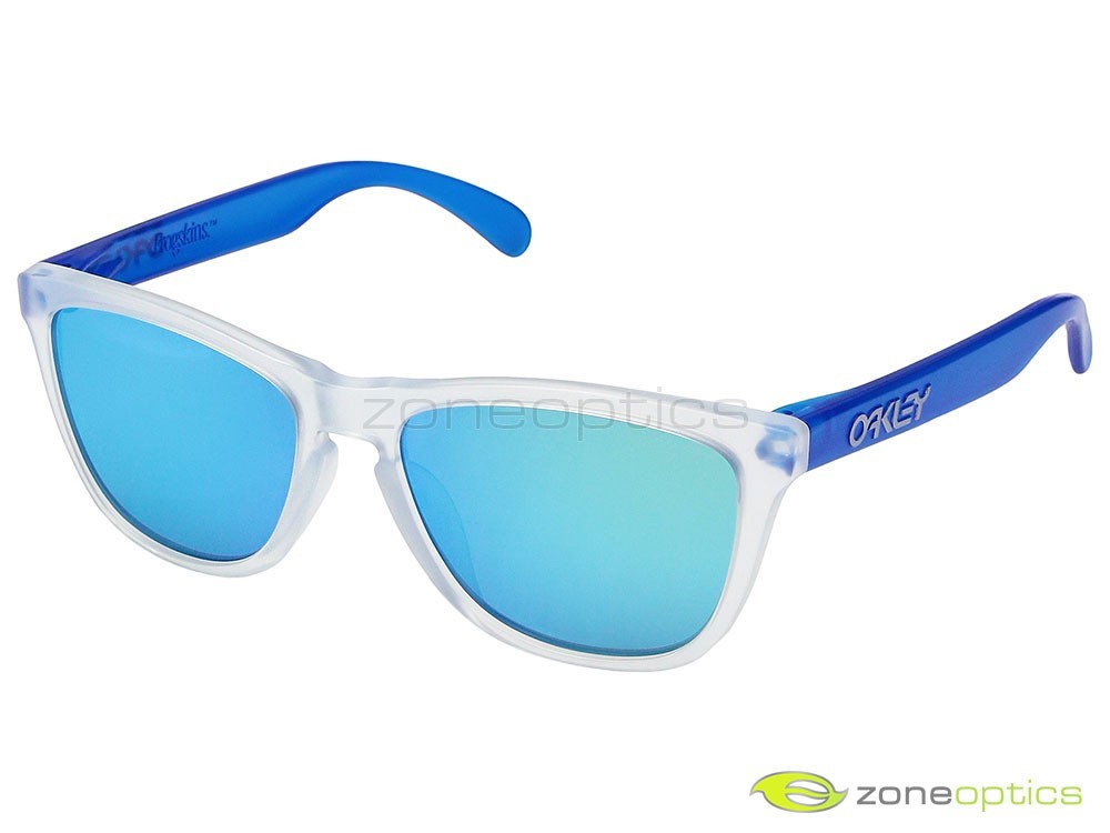 Oakley Frogskins Sunglasses OO9013-B255 Matte Clear/Sapphire