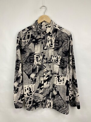 🇺🇸 Avant Garde Opium Style Art Shirt Y2K Rare Retro Anarchy size