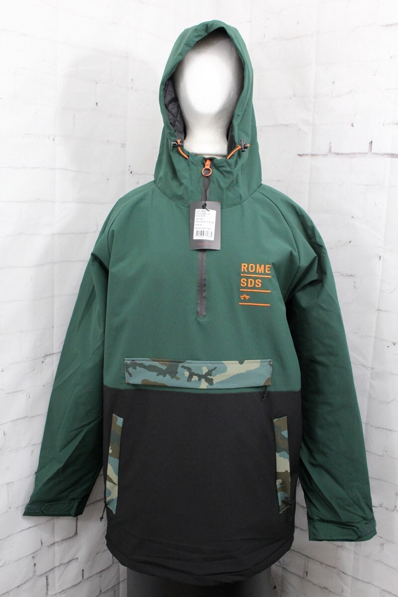 Rome SDS Field Anorak, 1/4 Zip Snowboard Jacket, Men's Small