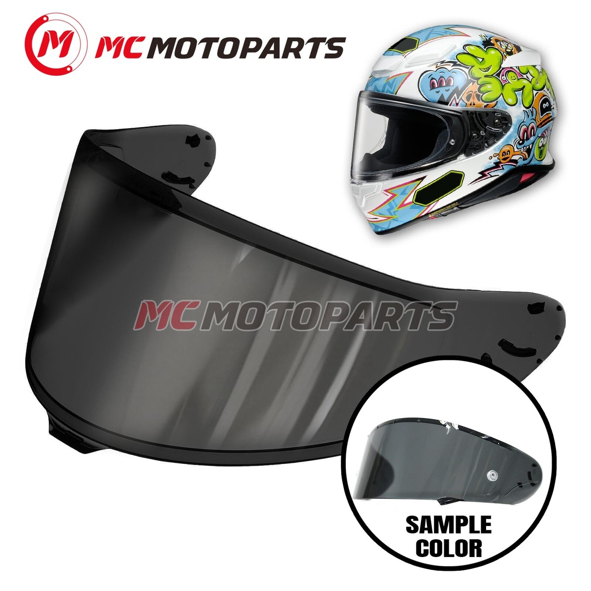 Dark Tinted Shield Helmet Visor For Shoei X15 NXR 2 RF-1400 CWR-F2