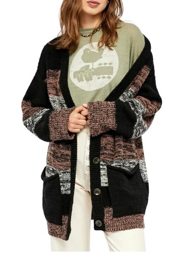 Supreme Patchwork Cable Knit Cardigan Black Medium FW23 Free