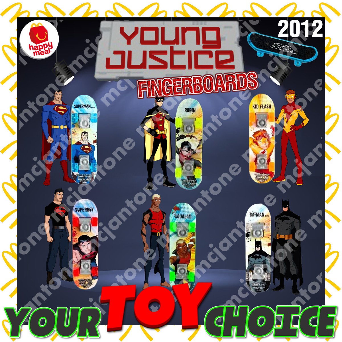 McDonald's 2012 YOUNG JUSTICE FINGERBOARD League Skateboard Hero