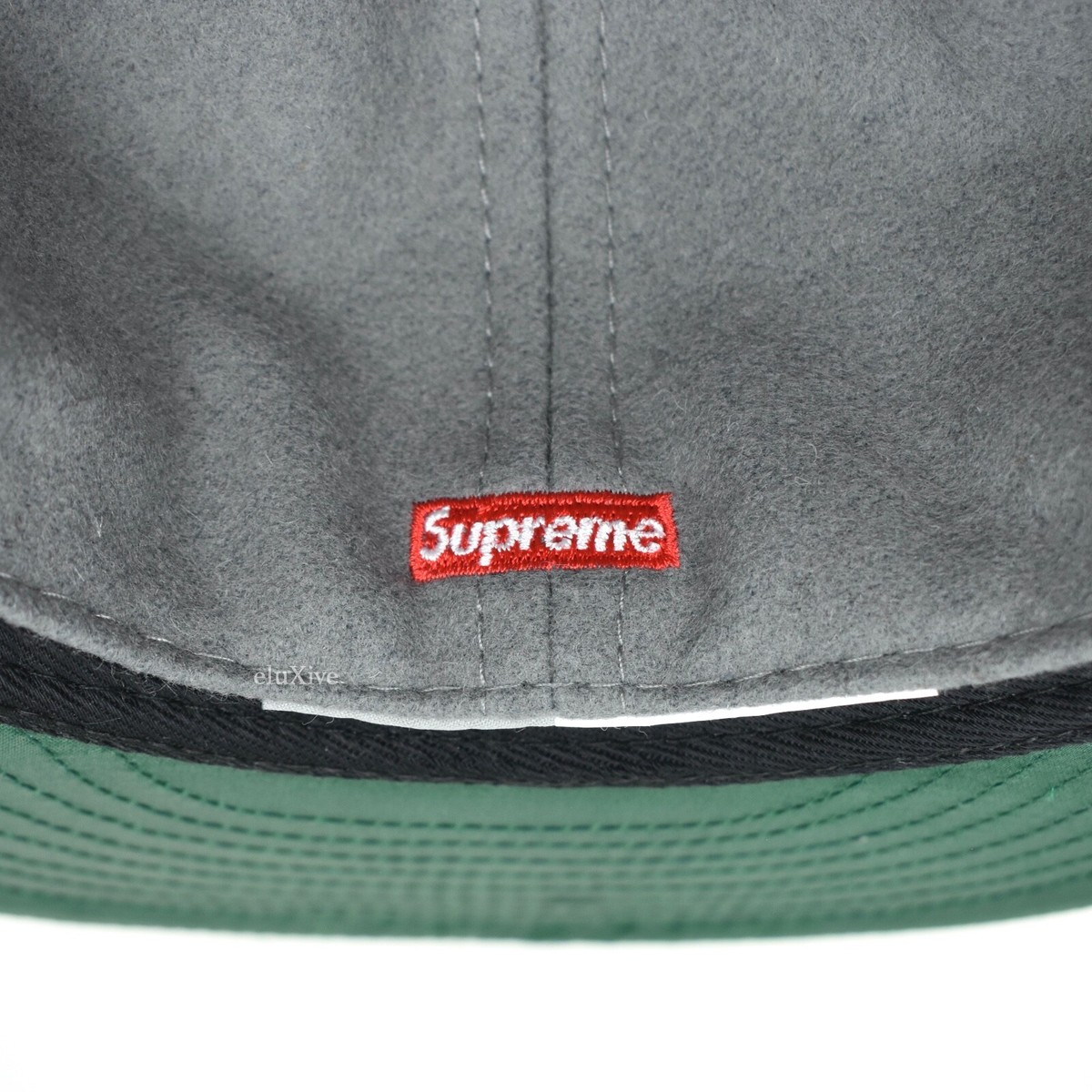 NWT Supreme Ebbets Field Flannels Gray Wool S Logo Fitted Hat