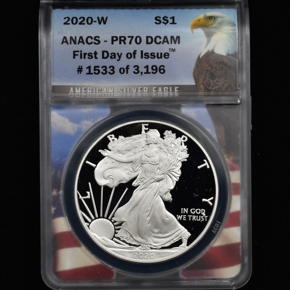 希少！イーグル銀貨 トランプ大統領 2020-W PCGS PR70DCAM