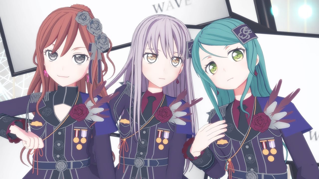MMDバンドリ】『WAVE』by 湊友希那, 氷川紗夜, 今井リサ【Roselia