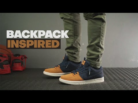 NIKE SB DUNK LOW PRO PRM | Midnight Navy Desert Ochre | On Feet