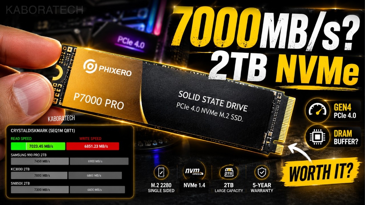 PHIXERO P7000PRO 2TB NVME SSD - YouTube