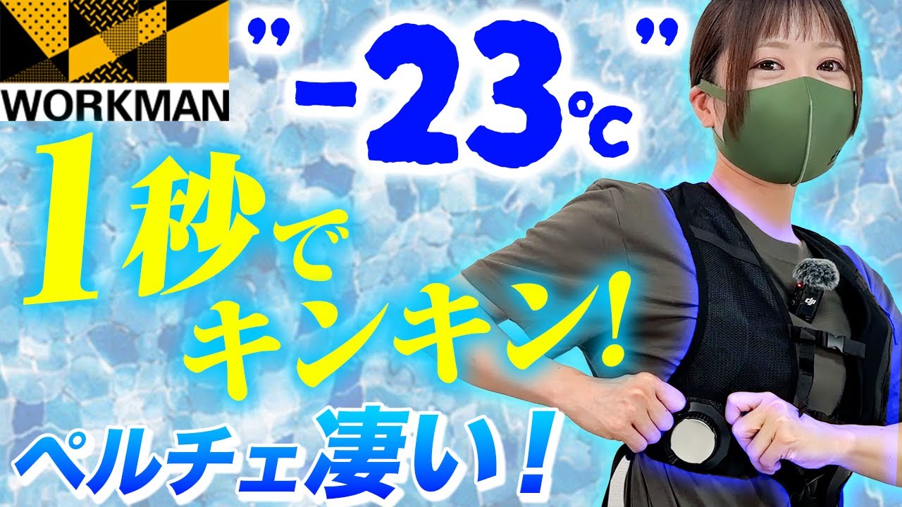 瞬間冷却】ワークマンのペルチェベスト！電気で冷やす不思議な服。水冷