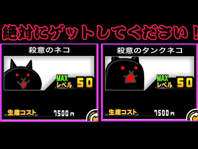 殺意のネコ？殺意のタンクネコ？こいつらって強いの？【にゃんこ大戦争