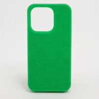 ボッテガヴェネタ イントレチャート ラバー iPhoneケース グリーン