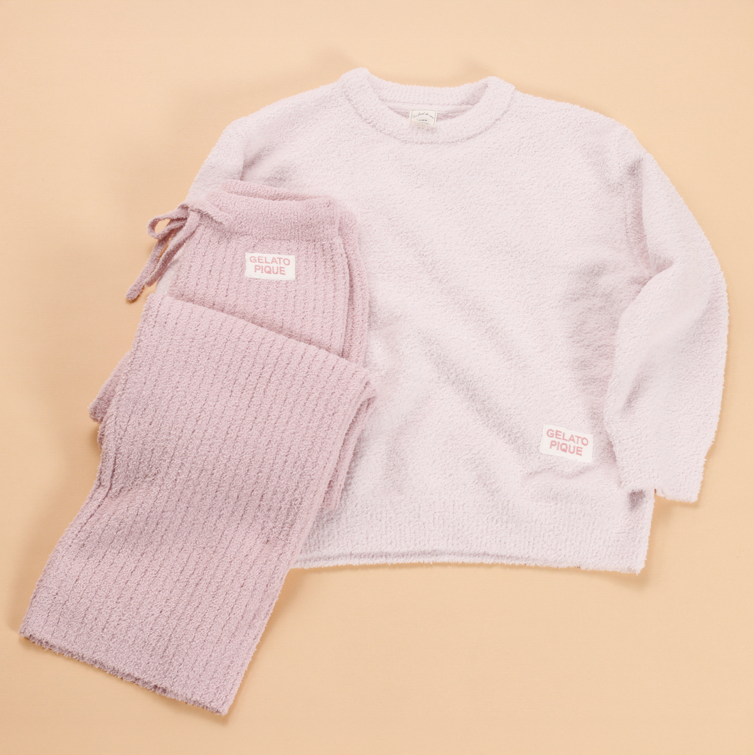 WOMEN】カラフルパウダープルオーバー＆ベビモコリブロングパンツ