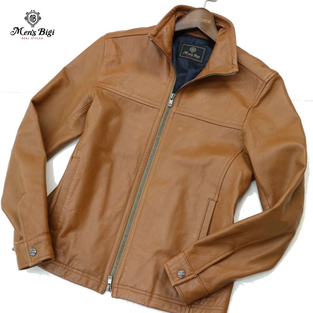 MEN'S BIGI メンズビギ 【羊革 リアル ラムレザー】 シングル