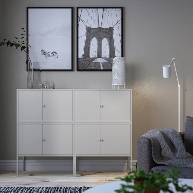 IKEA - 【新品未使用】IKEA☆リックスフルト×2【グレー／キャビネット