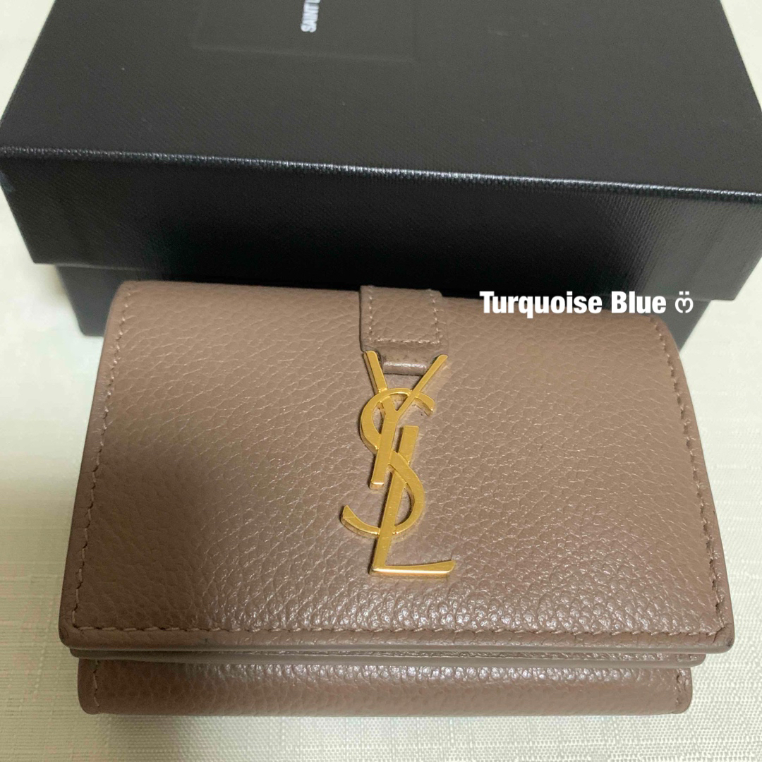 SAINT LAURENT - YSLラインオリガミタイニーウォレット《三つ折り財布