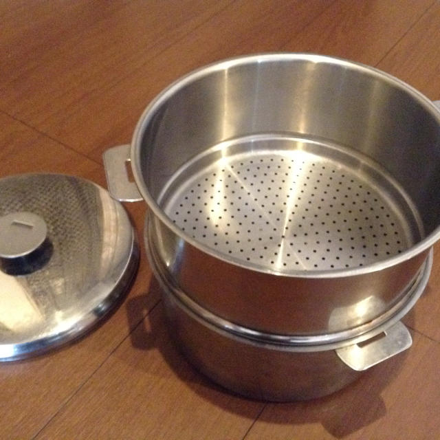 クリステル ステンレス鍋&蒸し器 24cmの通販 by Shishop｜ラクマ