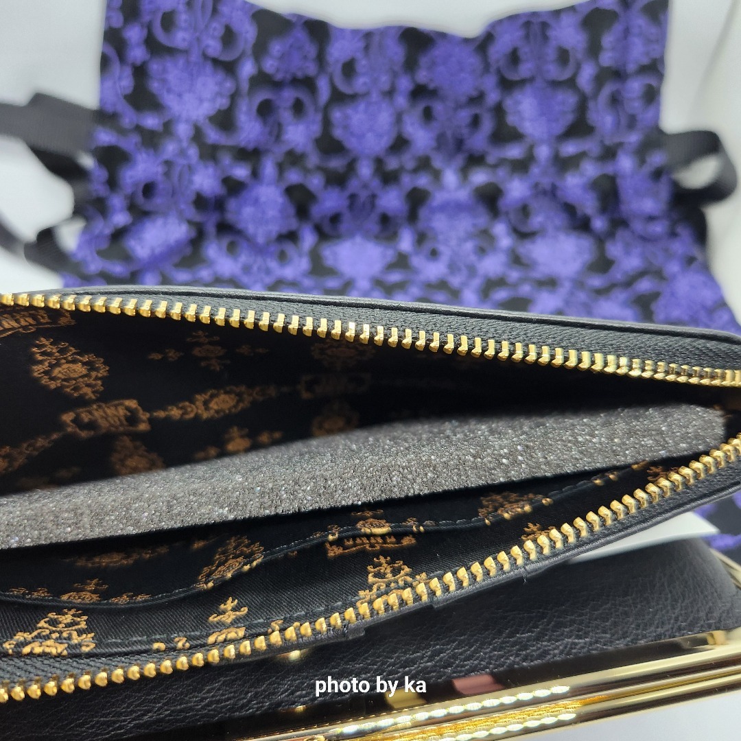 ANNA SUI - ブラック 新品 アナスイ ANNA SUI がま口 長財布