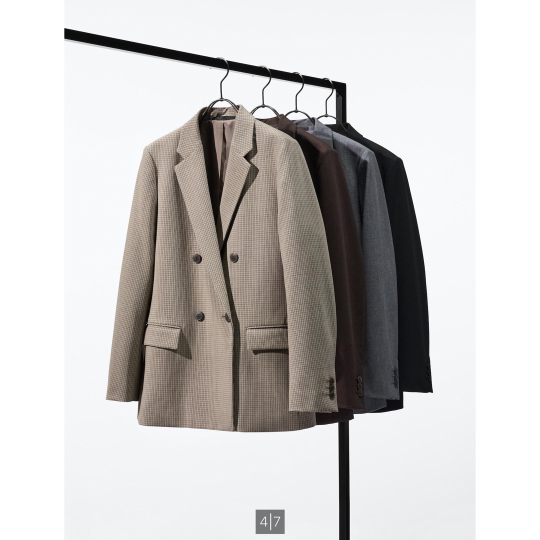 UNIQLO - UNIQLOダブルジャケット ダークブラウン Lサイズの通販 by