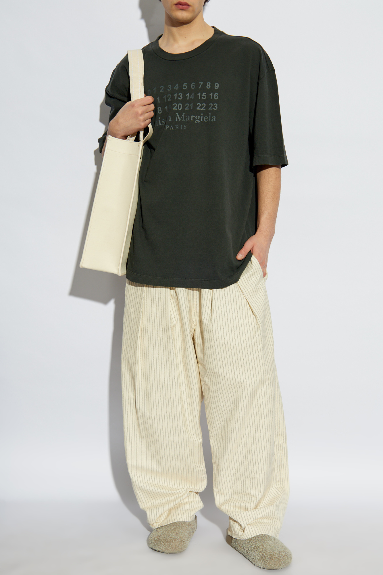 Black T-shirt with printed logo Maison Margiela - Vitkac Canada