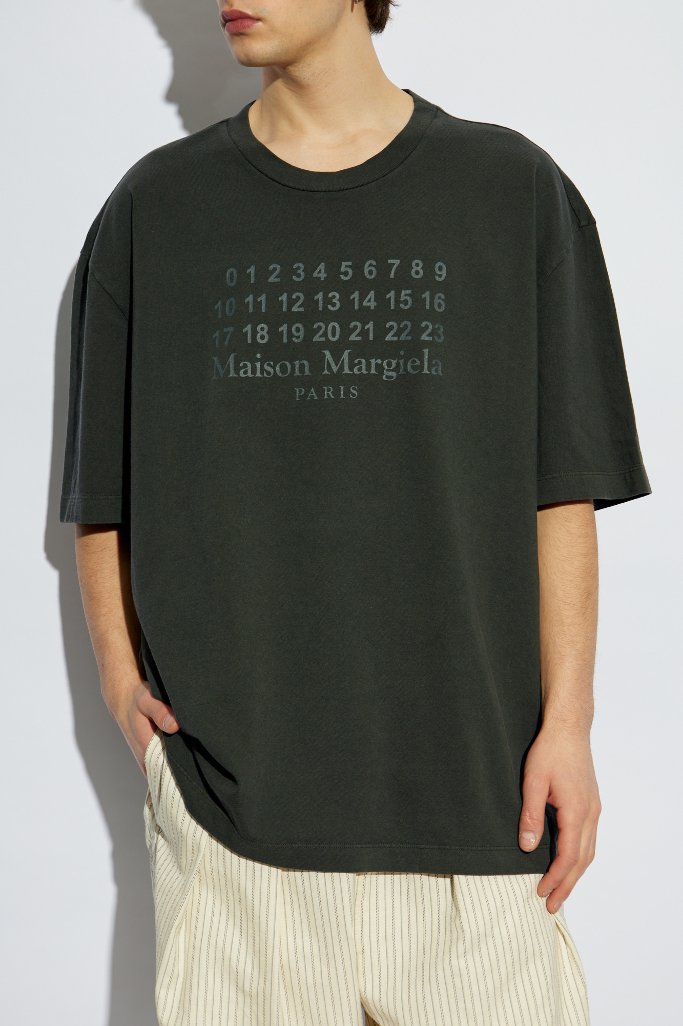 Black T-shirt with printed logo Maison Margiela - Vitkac AS