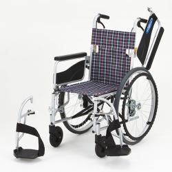 自走用車椅子NEO－1W ノーパンクタイヤ・肘掛け跳上げ・足台
