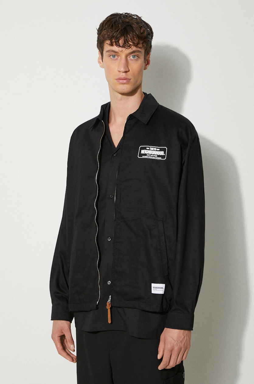 NEIGHBORHOOD cotton jacket Zip Work Jacket black color 241TSNH