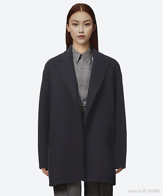 コート Wool Rever Short Coat | POSTELEGANT