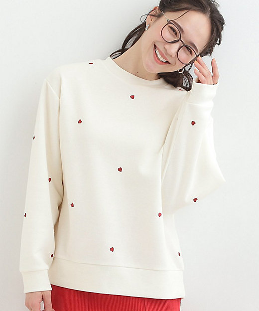 洗濯機可】小さめ刺繍で大人見え アソート裏起毛スウェット
