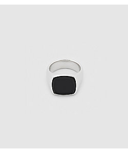 リング Cushion Black Larvikite 101485