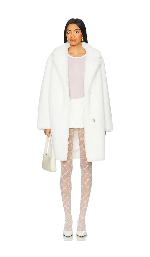 MORE TO COME Elaine Faux Fur Coat in Winter White | REVOLVE