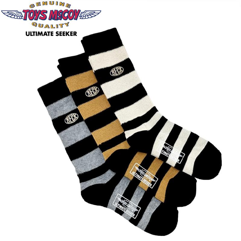 TOYS McCOY（トイズマッコイ） 3-PACK ボーダー ブーツ ソックス