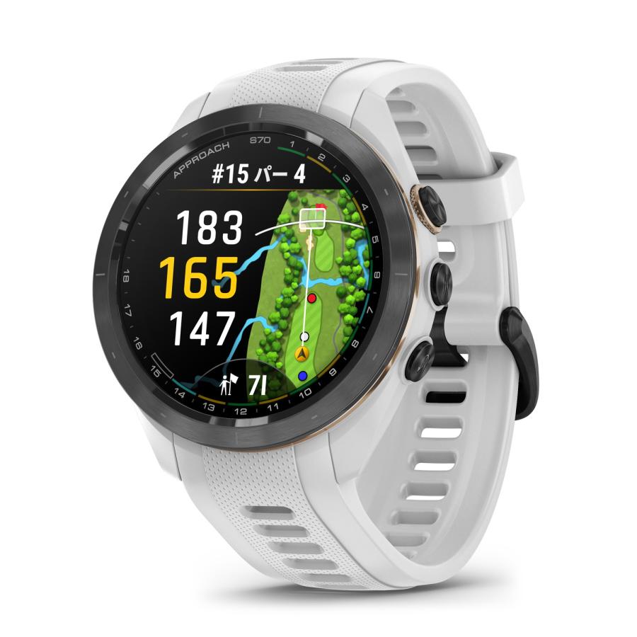 GARMIN（ガーミン） スマートウォッチ Approach S70 42mm White ゴルフ