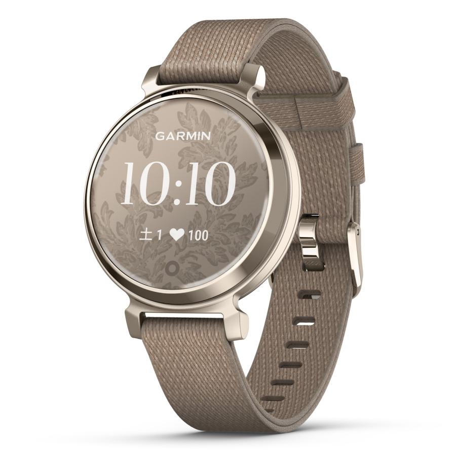 GARMIN（ガーミン） Lily 2 Classic Coffee Nylon / Cream Gold [Suica